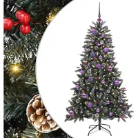 vidaXL Sapin de Noël artificiel Vert 150 cm PVC, plastique et acier