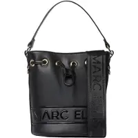 Marc Ellis Sac bandoulière pour femme, modèle "Deep Bag", en polyuréthane, type cabas avec cordons de serrage et bandoulière