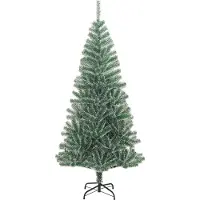 Syfax Sapin de Noël artificiel enneigé Vert 180 cm