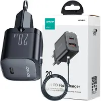 JOYROOM Jr-Tcf02 Usb-C Pd 20W Chargeur + Câble Usb-C - Noir