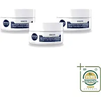 Nivea 3 x Crème visage intensive pour peaux sensibles Men - 50 ml - Pack économique - 3 pièces