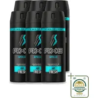 Axe 6 vaporisateurs corporels Apollo - 150 ml - Pack économique - 6 pièces