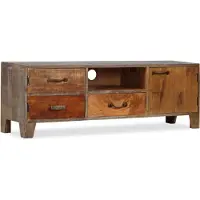 vidaXL Meuble TV en bois massif vintage 118x30x40 cm
