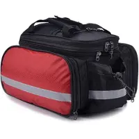Markenlos Grande sacoche de vélo - Sacoche de vélo étanche d'une capacité de 27 litres, de couleur rouge - Idéale pour les randonnées à vélo et l'utilisation quotidienne