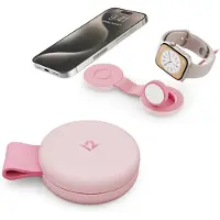 TwelveSouth ButterFly SE 2-in-1 Qi2 sans fil chargeur – Compatible avec iPhones, Apple Watch et AirPods – Inclus un câble de charge USB-C tressé – Utilisable avec adaptateur de puissance USB-C 30W+