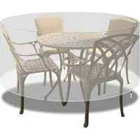 Merkloos Housse ronde pour table de terrasse, imperméable et résistante au vent, dimensions 130 x 71 cm, pour une utilisation en extérieur