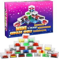 Merkloos Mini jeux de réflexion, 24 pièces, jeux de patience en 3D avec des billes en acier, calendrier de l'Avent 2023, pour enfants et adultes