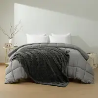 Merkloos Couette Steppée 4 saisons, garnissage en microfibre 300 g/m², dimensions 240x220 cm, pour chambre à coucher