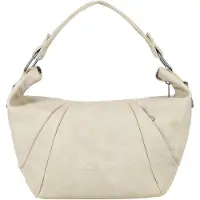 Merkloos Solidchoice - Sac à main "Hobo" en forme de croissant, de couleur blanche, en similicuir