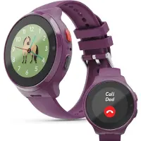 Hama Montre connectée pour enfants , modèle m, avec GPS, bouton SOS, fonction téléphone, couleur framboise