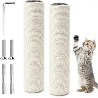 Merkloos Poteaux de remplacement Kratzbaum, en sisal, dimensions 34 x 7 cm, lot de 2, avec filetage M8 pour arbres à chat