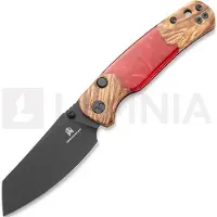 Bestechman Couteau pliant Cicada TLL - PVD - Wood + Red Resin