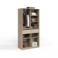 Livinity Armoire à vêtements Trento Sonoma avec 2 tiroirs, Model 58968