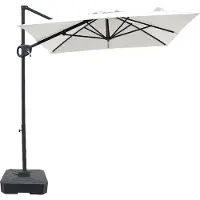 Axi Luma Parasol Déporté Rectangulaire avec Pied de Parasol 200 X 300 Cm, Anthracite/Beige | Pour Jardin / Terrasse, Toile Anti-Uv Indice Upf 30+ |