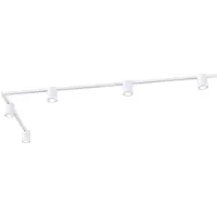 LEDVION spot rail LED 3m monophase Blanc 5 spots sans ampoule GU10