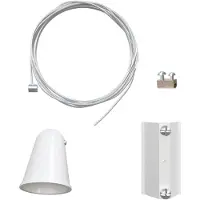 LEDVION Kit de suspension , système sur rail, monophase, blanc, lot de 2, sans ampoule GU10