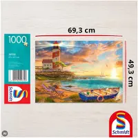 Schmidt Spiele Puzzle Coucher de Soleil sur la Baie du Phare - 1000 pièces