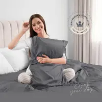 Merkloos Ensemble de draps XL, 4 pièces, d'une douceur soyeuse, pour lits simples, avec des coins renforcés profonds et une bonne respirabilité
