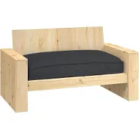 Markenlos Coussin noir en tissu Oxford, dimensions 120 x 80 x 12 cm, idéal comme élément de décoration et comme coussin de siège, poids : 4,9 kg