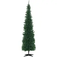 Youjia Arbre de Noël artificiel Sapin de Noël artificiel, avec support Étoile de Noël 2,1 m, vert