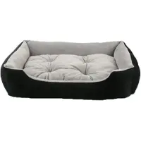Sonstiges Lit pour chien, forme rectangulaire, lavable, housse amovible, couleur grise, taille S (45x32x12 cm)