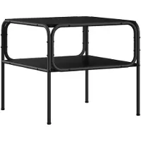 Syfax Table d'appoint noire, imitation chêne, dimensions : 100 x 50 x 46 cm