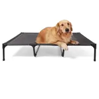 Merkloos Lit pour grands chiens, surélevé, pour usage extérieur