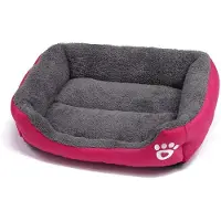 Sonstiges Lit pour chien, forme rectangulaire, couleur rose, dimensions 66 x 50 cm, doux et moelleux, idéal pour les chiens et les chats