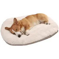 Sonstiges Lit pour chien ovale, taille XL, 75 x 60 cm, lavable, doux et chaud, pour chiens et chats