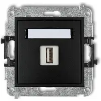 Karlik Chargeur USB MINI , 5V, 2A, noir mat