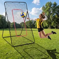 Merkloos Filet de rebond pour volleyball, réglable, dimensions 2,1 x 1,2 m, équipement d'entraînement pour volleyball