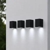HOFTRONIC™ - Appliques murales LED GU10 4W 345 Lumens 6500K Noir IP44 Polycarbonate