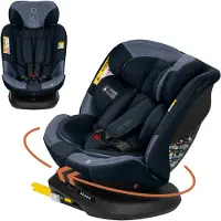 Lionelo Siège auto Bastiaan Plus i-Size, 40-150 cm, rotatif à 360°, couleur bleu marine