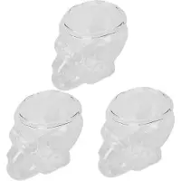 OEM Verres à vin en forme de spirale, lot de 3, 75 ml - Décoration pour fête d'Halloween