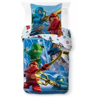 LEGO Couvre-lit Ninjago Warriors, 140x200 cm, 70x90 cm
