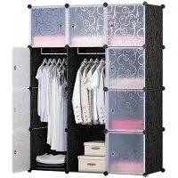 Rebiko Grande armoire modulaire à 12 compartiments – Armoire flexible dotée de 12 bacs pratiques pour une organisation optimale