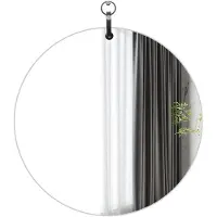 Merkloos Solidchoice - Miroir rond sans cadre, diamètre 30 cm, pour décoration murale