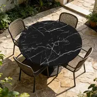 Merkloos Nappe ronde, lavable, diamètre 90 cm, avec élastique, pour l'intérieur et l'extérieur
