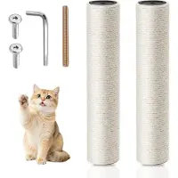 Merkloos Poteaux de remplacement en sisal, 2 pièces, 35 x 7 cm, pour arbres à chats