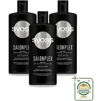 Syoss 3 x Shampoo Salonplex - Protection pour cheveux colorés - 440 ml - Pack économique - 3 pièces