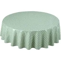 Merkloos Nappe ronde en PVC, lavable, diamètre 160 cm, avec motif à pois, pour l'extérieur