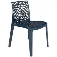 GRAND SOLEIL Chaise de bar Gruvyer en polypropylène – bleu foncé (1 pièce)