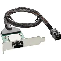 InLine SAS HD LP PCI slotblech avec câble, ext. SFF-8088 sur int. SFF-8643, 0,75m