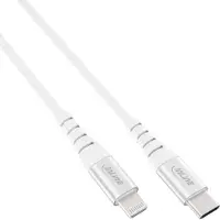 InLine Câble USB-C Lightning, pour iPad, iPhone, iPod, argent/alu, 1m MFi