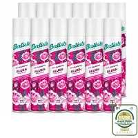 Batiste 12 flacons de shampooing sec Blush, parfum floral, 200 ml, lot de 12