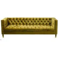 AEA Gelb Dreisitzer Textil Chesterfield Wohnzimmer Modern Design Couchen Sofa