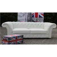 AEA Chesterfield Sofa 3 Sitzer Polster Napalon Leder Couch Garnitur