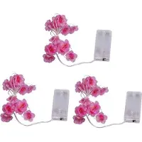 OEM Guirlandes décoratives en forme de fleurs de cerisier illuminées par des LED, pour une utilisation en extérieur, de couleur rouge, en métal.