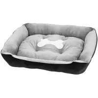Rebel RA-1103-L, panier pour chien et chat, 80 x 60 x 15 cm, gris et noir