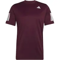 Adidas T-shirt Club 3 Stripes, couleur Bordeaux, taille L